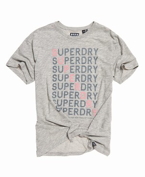 Superdry Sunday Graphic Női Pólók Szürke | OLUCZ5798